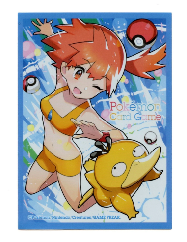 Pokemon Center 2016 Misty & Psyuduck set Of 32 Deck Sleeves